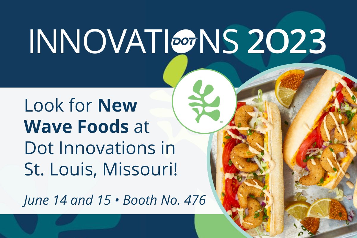 Our team is heading to the Gateway City for #DotInnovations2023. Visit us in Booth No. 476 to sample our FABI-award winning Cajun Breaded New Wave Shrimp®. We'll be serving it up during Wednesday's National Account Operator Booth Preview and Thursday's Trade Show.