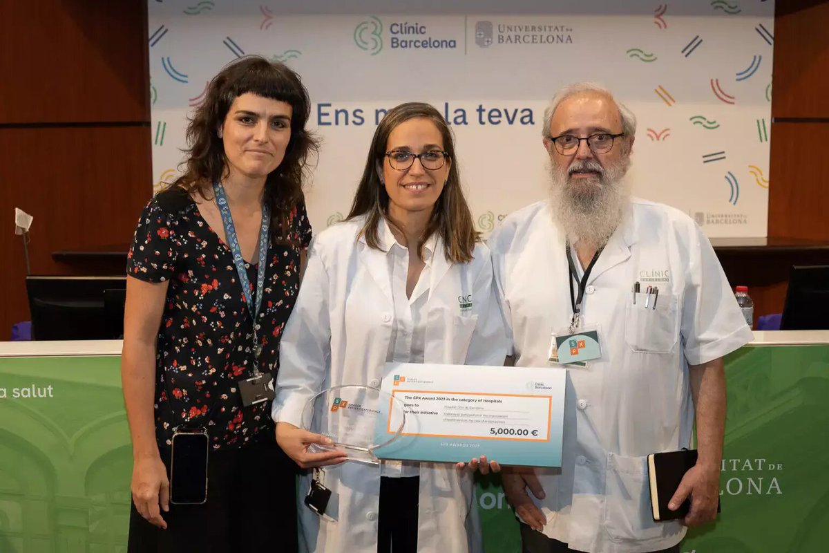 Hospital Clínic (@hospitalclinic) on Twitter photo 🏆 El #CLÍNIC, premio #SPXAwards2023 por #Endomway, iniciativa que permite identificar las necesidades no cubiertas de pacientes con #endometriosis.
👨⚕️ Ha liderado el proyecto el Servicio de ginecología y el <a href="/ObservatoriXPA/">Observatori XPA</a>.
➕ info 👉bit.ly/3NixDMr
<a href="/SPXperience/">Shared Patient Experience</a> 🏆 El #CLÍNIC, premio #SPXAwards2023 por #Endomway, iniciativa que permite identificar las necesidades no cubiertas de pacientes con #endometriosis.
👨⚕️ Ha liderado el proyecto el Servicio de ginecología y el <a href="/ObservatoriXPA/">Observatori XPA</a>.
➕ info 👉bit.ly/3NixDMr
<a href="/SPXperience/">Shared Patient Experience</a>
