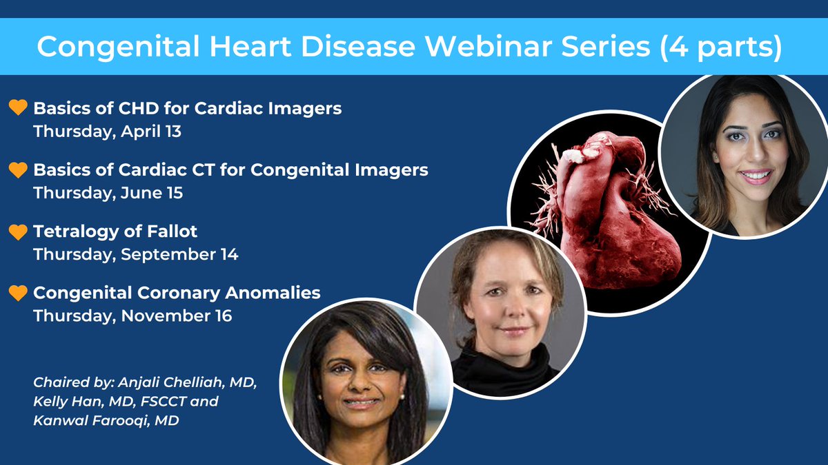 Part 2 of the CHD webinar series is taking place on June 15. Learn the Basics of Cardiac CT for Congenital Imagers. Missed the first webinar? Get the recording on-demand when you register. @anjali_chelliah @Kfarooqi Learn more: ow.ly/m2NE50OAXZc