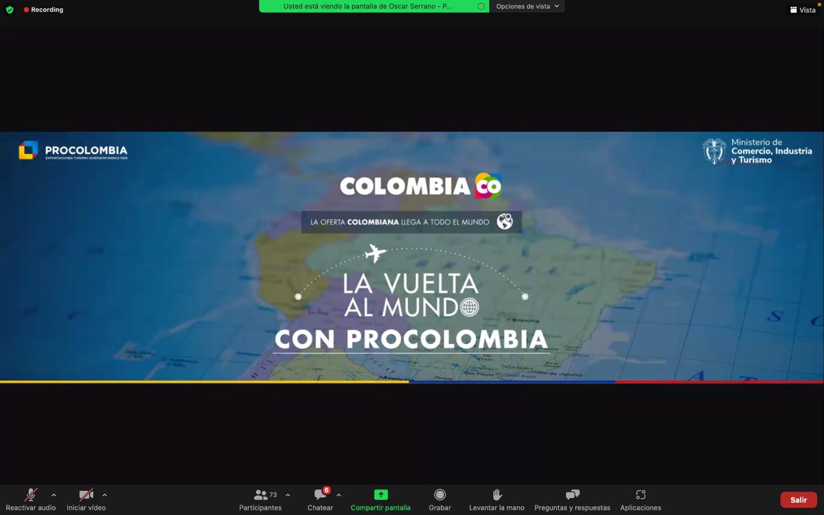 PROCOLOMBIACO's tweet photo. +150 personas participaron en nuestra más reciente versión de #LaVueltaAlMundo 🇨🇴, mostrando así el interés por exportar agroalimentos a Brasil 🇧🇷 y Panamá 🇵🇦.

Participe en nuestras sesiones todos los jueves y #AtrévaseAExportar 🌍

Regístrese acá ⬇️
https://t.co/atHfDClVnJ https://t.co/Rh14qgEWM7