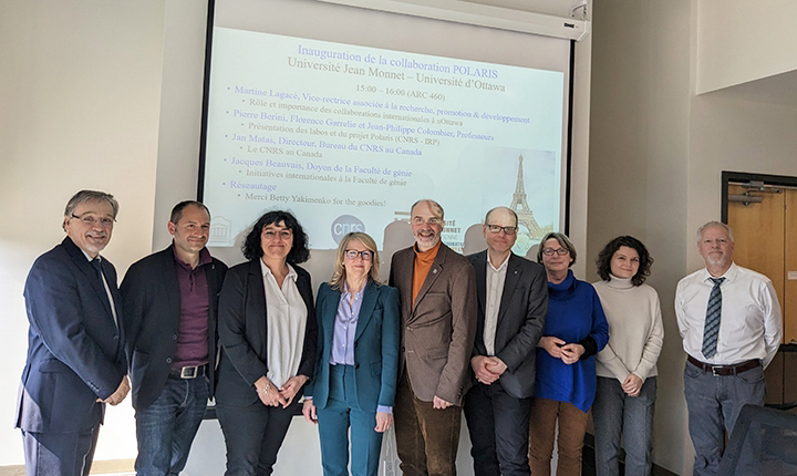 Le <a href="/LabHubertCurien/">Laboratoire Hubert Curien</a> et le Centre de recherche en photonique de l'Université d'Ottawa inaugurent le Projet de Recherche International POLARIS ! Ce partenariat vient reconnaitre 5 années d’une recherche collaborative de haut niveau en optique-photonique.
👉 tinyurl.com/3utjeruh