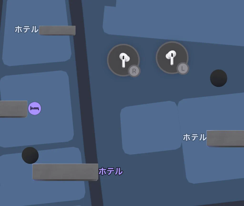 これは・・白？黒？妻のAirPodsが止まった場所は、なんと『ホテル街』だった