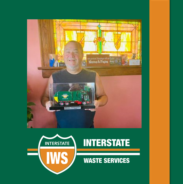 We love this photo of Roberto, who was one of our Driver of the Year finalists, and his diecast truck! Thanks, Roberto for all you do!! #iws #interstatewaste #interstatewastesrvices #iwsdriver #teamwork #greatteam #teamworkmakesthedreamwork #corevalues