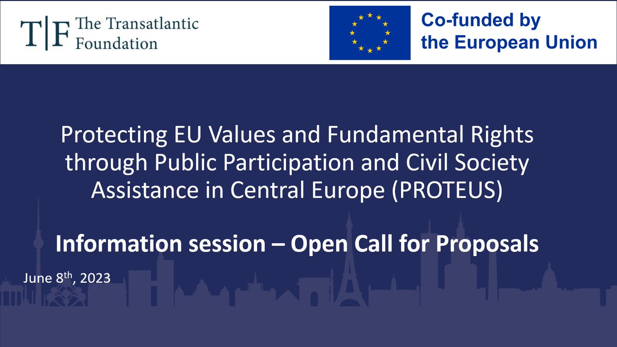 Missed our EU #CERV #PROTEUS information session, but interested in our #FundingOpportunities for #CSOs?
Check out the video recording below and our open #CallsforProposals at gmfus.org/proteus-0
👉Fostering #PublicParticipation
👉Supporting CSOs' resilience in