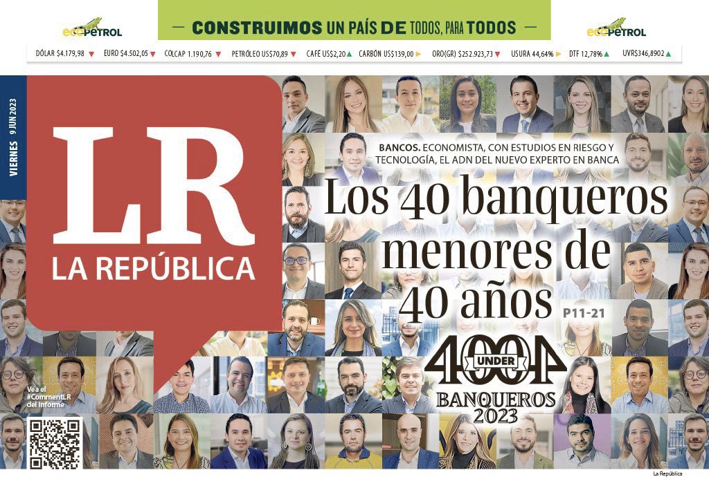 andreavillaf's tweet photo. Demasiado orgullosa de ver a mi hermana en el especial de @larepublica_co 'Los 40 banqueros menores de 40 años'. Mi ejemplo a seguir desde niña, y ahora como mujer en el liderazgo, ¡La admiro mucho más! https://t.co/ofwJXzepP7