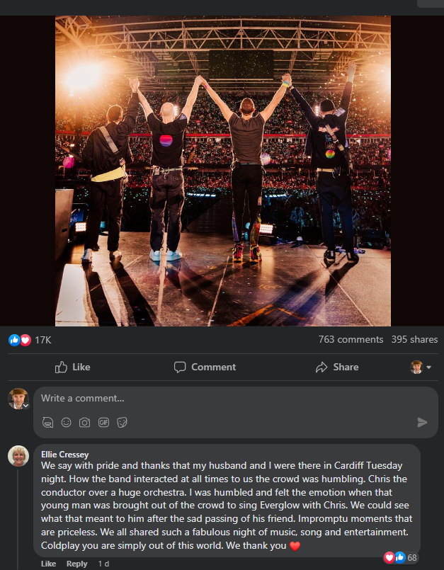 EvolutionMusiLP's tweet image. Coldplay we salute you...  

Evolution Music celebrates Coldplay's remarkable sustainability achievements &amp;amp; A fan's heartfelt reflection on Coldplay's unforgettable Cardiff show

 linkedin.com/pulse/evolutio…
#SustainableMusic #MusicForChange #GreenTouring #EnvironmentalImpact