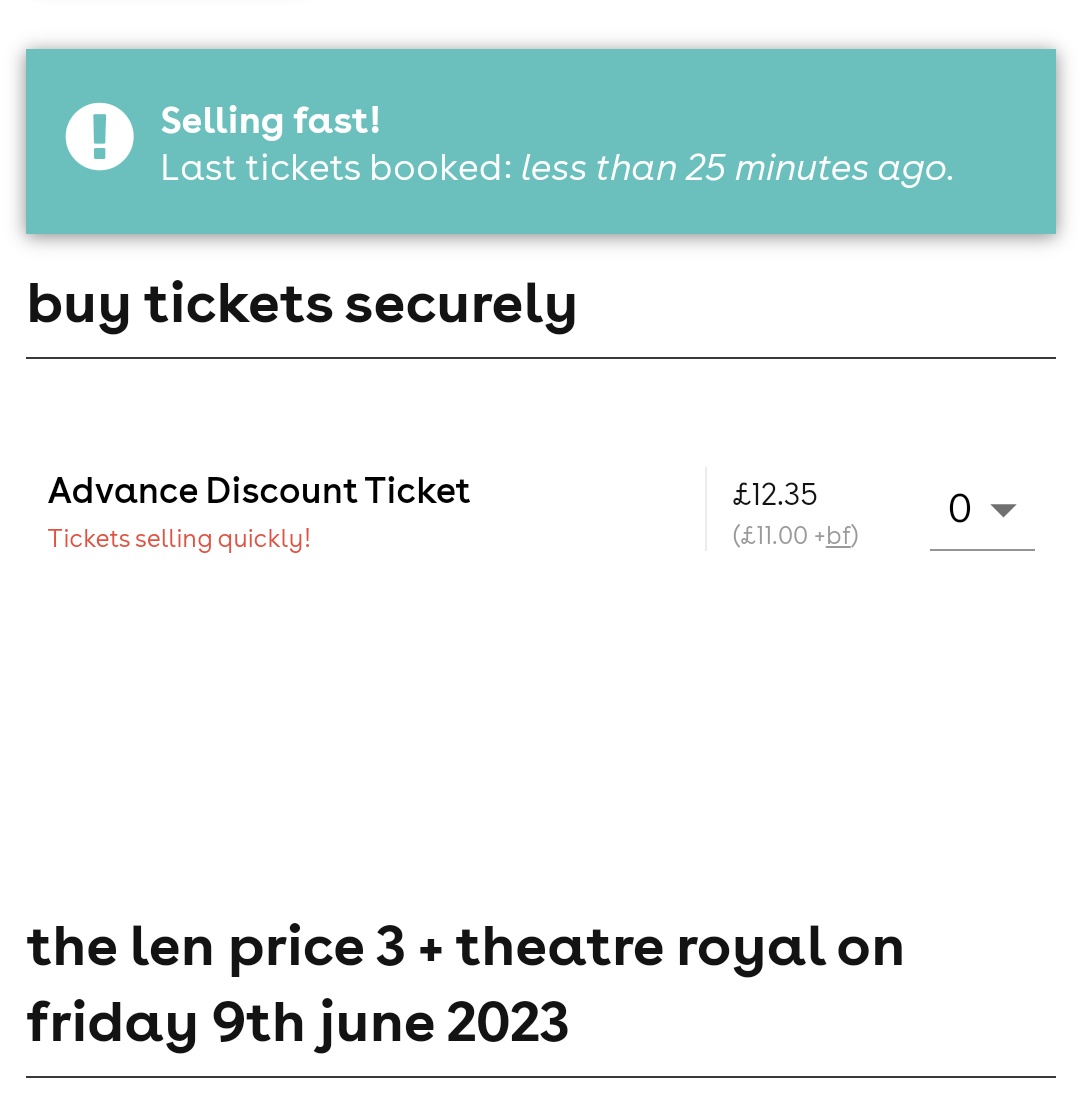 A few more hours to grab the last few advance tickets. Fancy helping us sell it out? A RT will do.