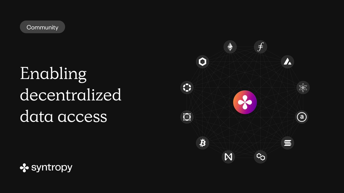 Access to #blockchain data is highly centralized.

Syntropy Data Availability Layer is flipping the script with a decentralized, distributed, and permissionless solution rooted in #Web3 ethos 🔄

Goodbye, centralization! 👋