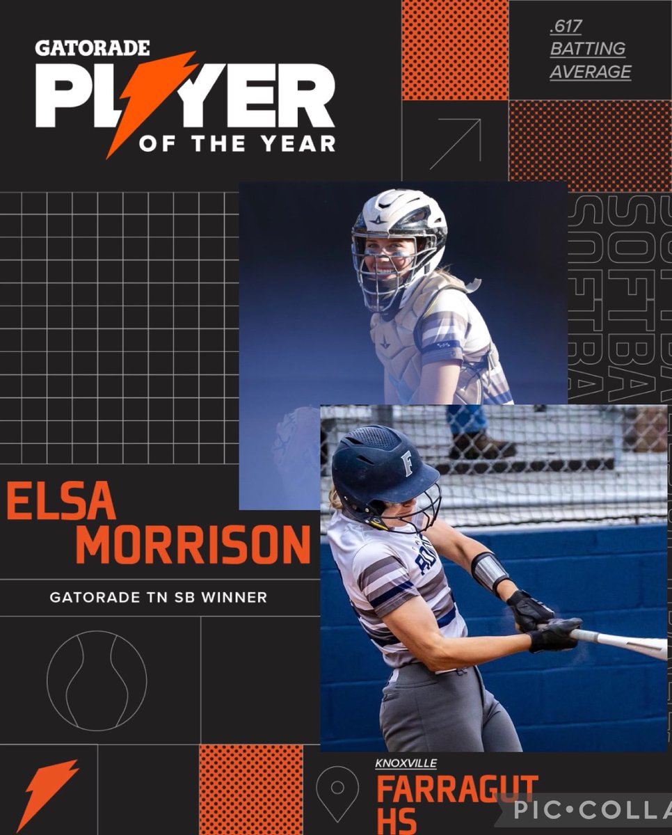 So honored to be recognized as Tennessee’s Gatorade Player of the Year  <a href="/Gatorade/">Gatorade</a> Thank you to everyone who has helped and coached me <a href="/FarragutSB/">Farragut Softball</a> <a href="/tssaa_softball/">TSSAA Softball</a>