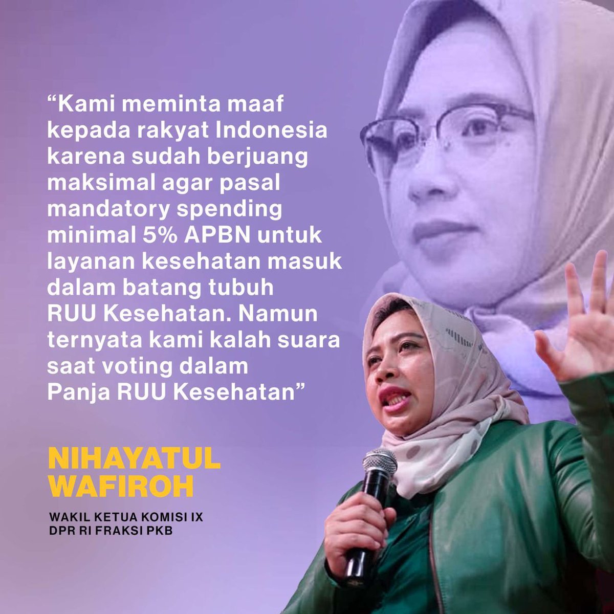 Partai Kebangkitan Bangsa (PKB) telah berupaya memperjuangkan agar mandatory spending (pengeluaran wajib) APBN minimal 5% masuk dalam dalam Rancangan Undang-Undang Kesehatan
#MandatorySpending
#PartaiKebangkitanBangsa 
#GusMuhaimin
<a href="/DPP_PKB/">DPP PKB</a>
<a href="/cakimiNOW/">A Muhaimin Iskandar</a>