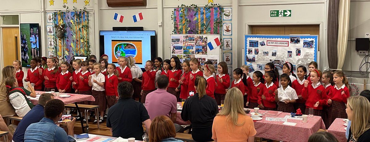 This morning the Hill Hall came alive with the sound of French café music and the buzz of happy voices as our Year 3 girls and parents enjoyed a French ‘Petit Déjeuner’ and a few songs together! Thanks to all our guests for joining us. 

#LittleLinguists #SurreyPrepSchool