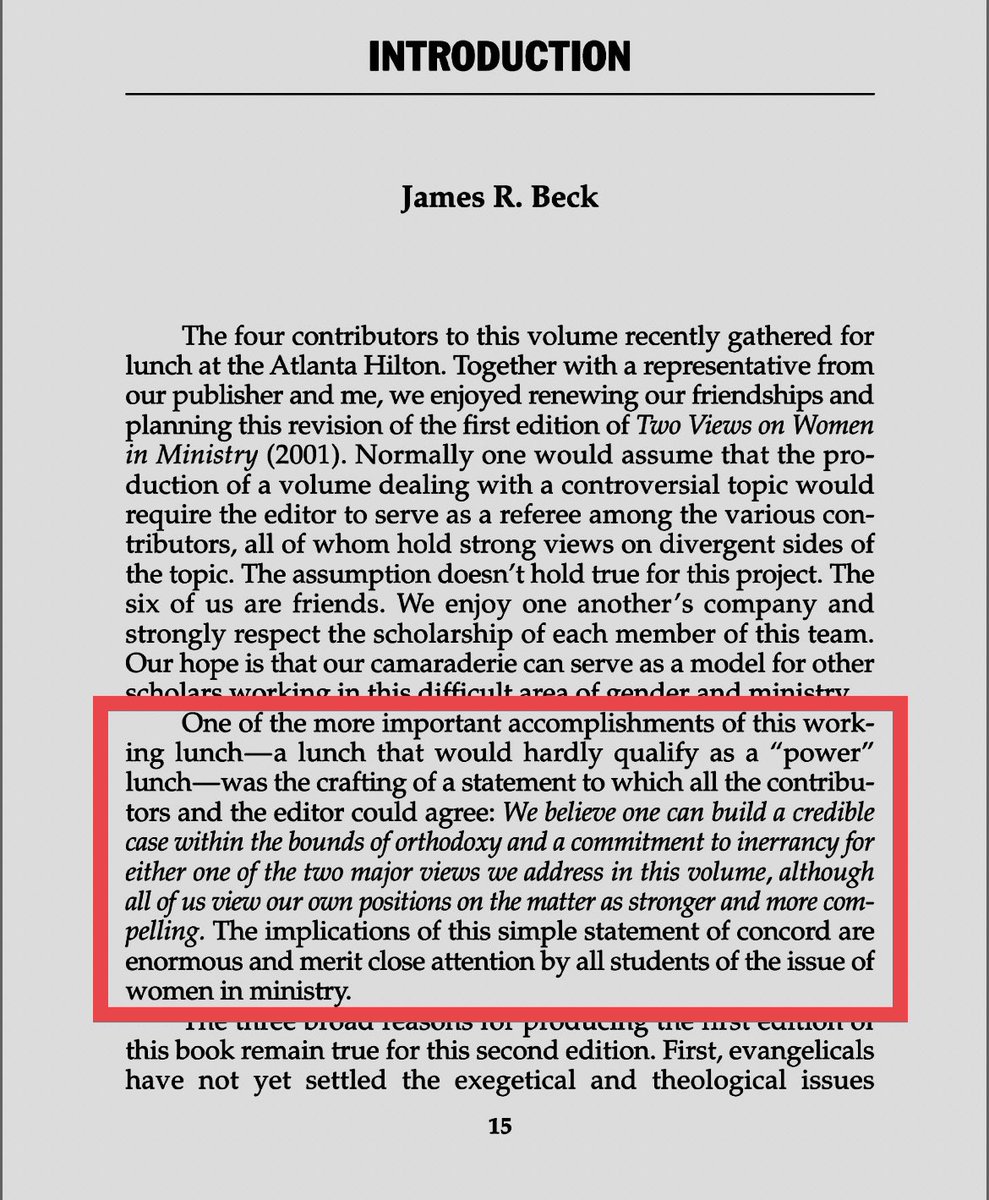 JaredCBurt's tweet photo. Not only does Dr. Schreiner “thank God for evangelical egalitarians,” he also affirms that egalitarians “can build a credible case within the bounds of orthodoxy and a commitment to inerrancy...” 1/3 https://t.co/U9r1kw6hL5