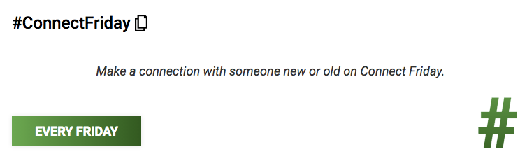 #ConnectFriday - Make a connection with someone new or old!
More HTs on HashtagPicker.com #smm