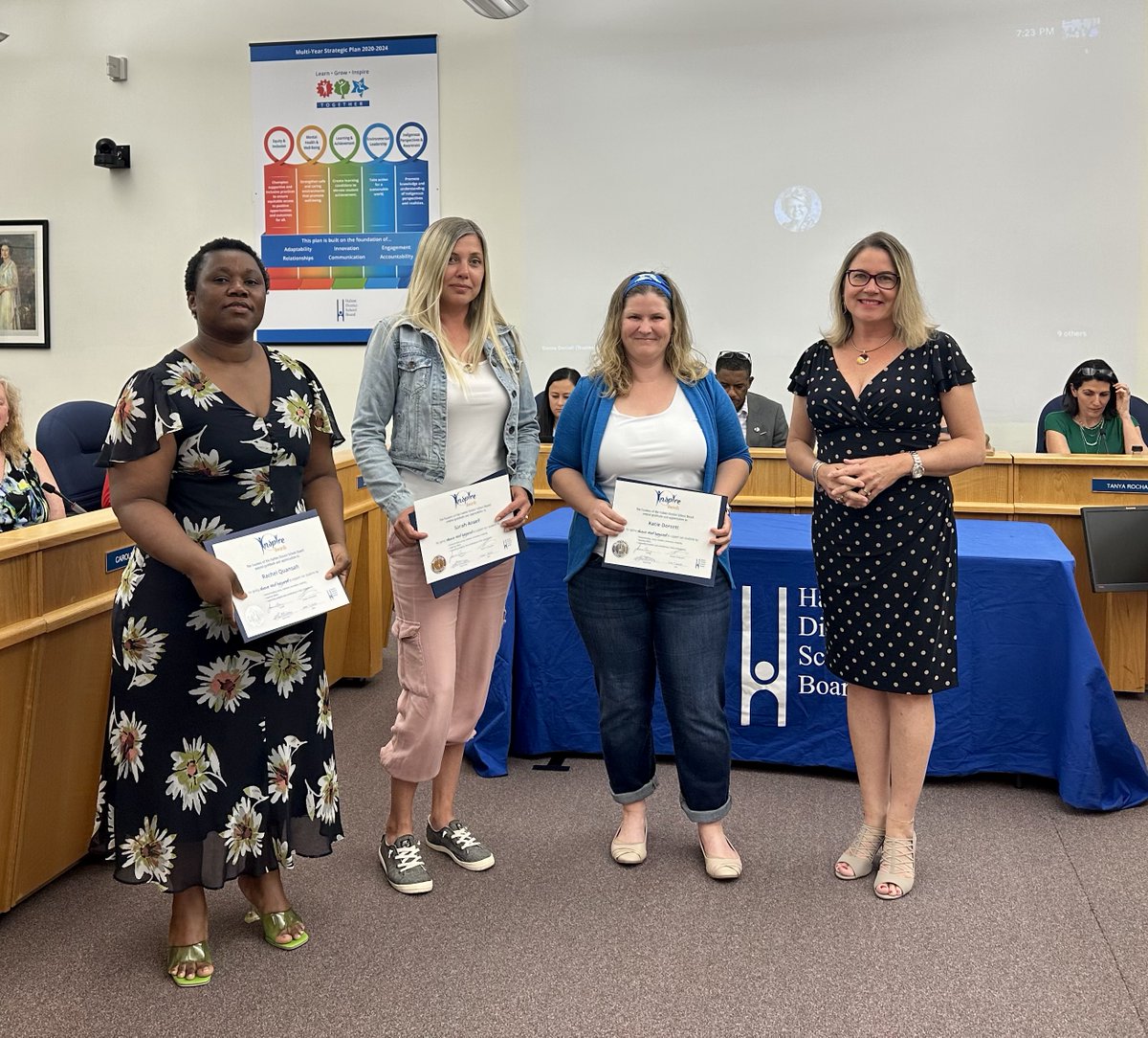 🌟Congratulations to Wednesday evening’s Inspire Awards recipients, Jody Stein, Teacher at <a href="/AltonVillagePS/">Alton Village PS</a>, Kate St.Onge, Vice-Principal at <a href="/wossweb/">wossweb</a>, and Katie Dorsett, Rachel Quansah, and Sarah Ansell, Educational Assistants at <a href="/MCKSmithBennett/">MSB</a>.