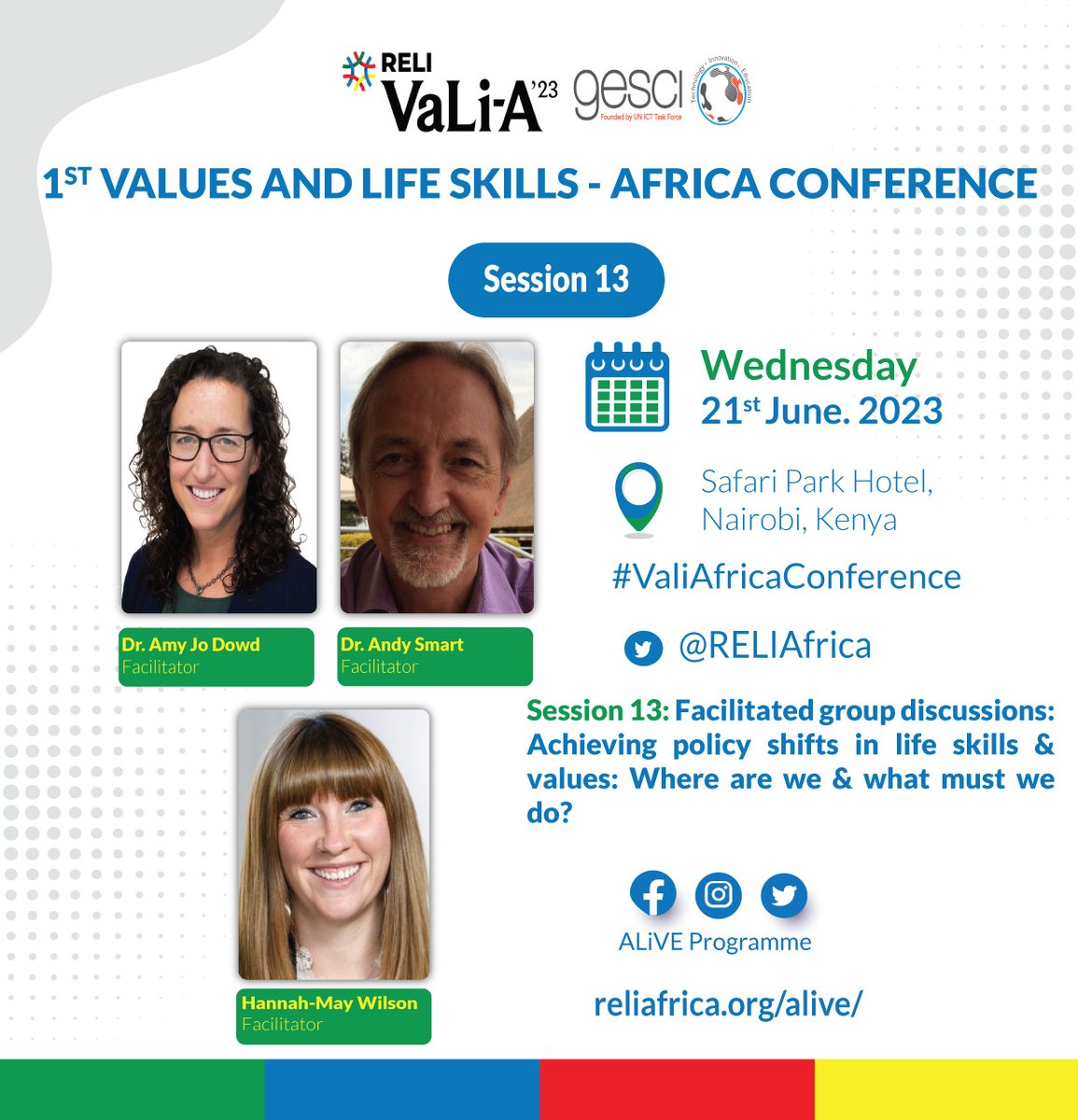 Join us for a pivotal session during the 13th installment of the #VALIAfricaConference. Engage in facilitated group discussions as we strive to achieve crucial policy shifts in life skills &amp; values. Together, we will explore the current landscape &amp; chart a course for the future.
