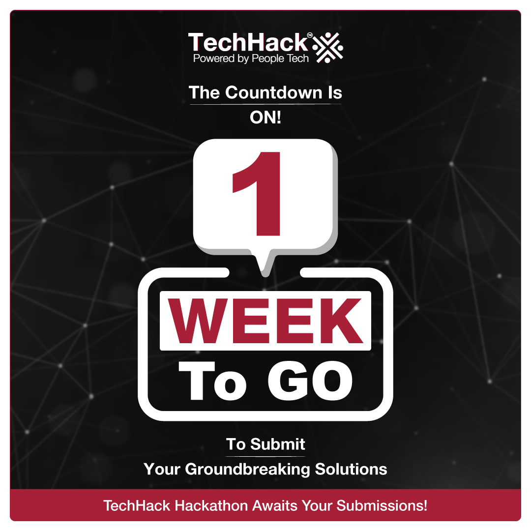 🎁 Get ready to unlock your potential and submit your TechHack Hackathon genius solutions to win BIG! 🚀🏆
#PeopleTechGroup #techhacks #projectsubmission  #deadline #project  #share