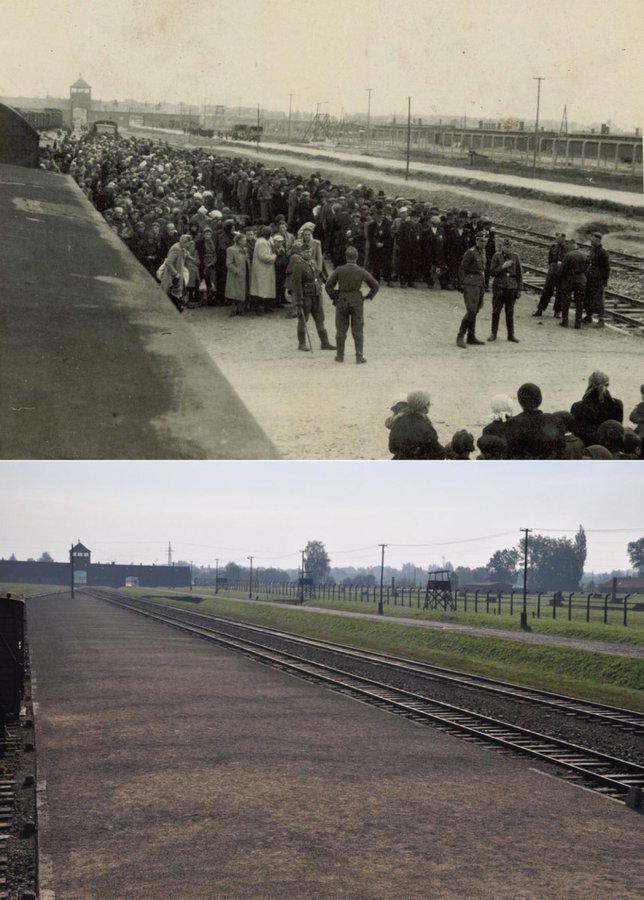 Auschwitz-Birkenau: Then VS. Now.  ✡️

It is our responsibility to educate the next generation so that another Holocaust will never happen again and blind hate will never take the lead.