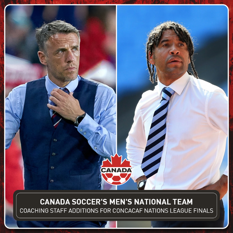 CanadaSoccerEN's tweet photo. Phil Neville and Richard Shaw joining Canada Soccer' Men's National Team Coaching Staff 🍁

The two additions are effective immediately and will be part of Canada Soccer’s Men’s National Team technical staff for the upcoming Concacaf Nations League Finals in Las Vegas.

#WeCAN
