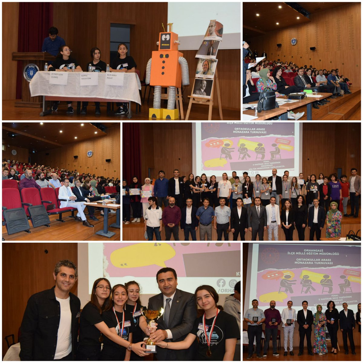 Etkinliklerle dolu bir haftayı geride bıraktık. İlçe Milli Eğitim Müdürlüğümüz koordinesinde yaklaşık 3 haftadır devam eden ortaokullar arası Münazara turnuvası finallerini, İlçemiz Kültür Merkezinde gerçekleştirdik.
<a href="/SeyitAliBuyuk/">Seyit Ali Büyük</a> <a href="/eTwinningBursa/">eTwinning Bursa</a> <a href="/orhangazimem/">Orhangazi İlçe MEM</a> <a href="/msakarya6716/">Mustafa🇹🇷SAKARYA</a>