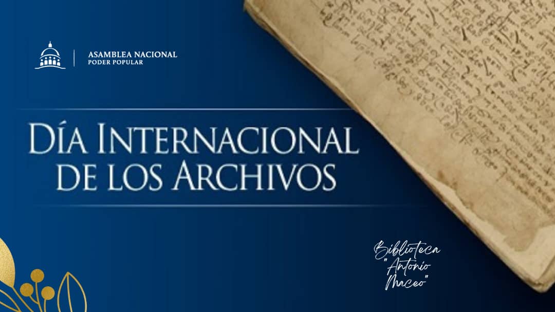 Día Internacional de los Archivos, fecha establecida por  la UNESCO con la finalidad de defender la protección y conservación del patrimonio  documental. 
A los trabajadores de la esfera, que se esmeran en esta misión: muchas felicidades.
#Cuba 🇨🇺