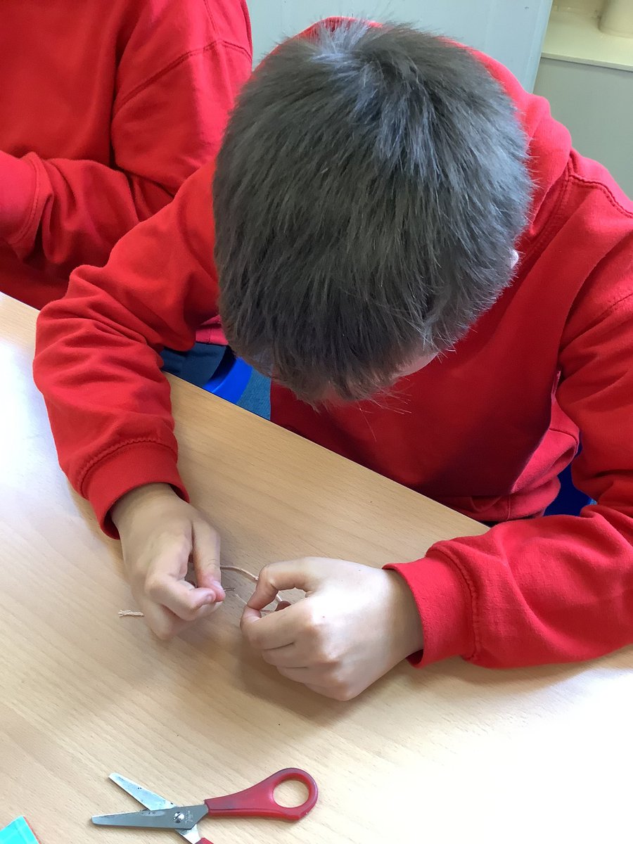 Today we have practised tying knots in a piece of thread and threading a needle. We found this very tricky but were successful with lots of perseverance and patience! 🪡🧵@FallaParkSchool @Miss_Carr_Falla @Mrs_Crellin