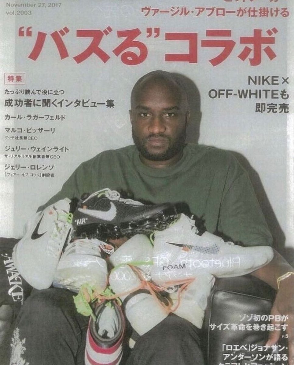 Shtreetwear's tweet photo. Virgil Abloh for WWD Japan https://t.co/iwD3Zbpmhv