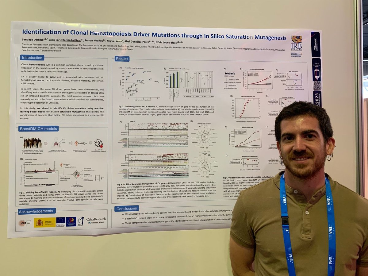 bbglab (@bbglab) on Twitter photo Our colleague Joan Enric Ramis ( <a href="/JoanEenric/">Joan Enric Ramis Z</a>) is participating in #EHA2023.
He presents his work on clonal hematopoiesis driver mutations with a poster.
🧬🏥💻 Our colleague Joan Enric Ramis ( <a href="/JoanEenric/">Joan Enric Ramis Z</a>) is participating in #EHA2023.
He presents his work on clonal hematopoiesis driver mutations with a poster.
🧬🏥💻
