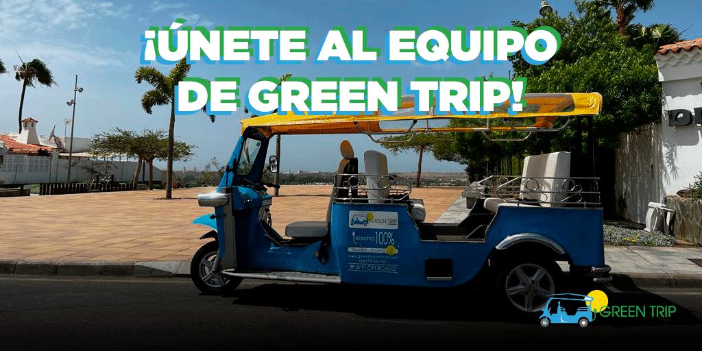¡ÚNETE AL EQUIPO DE GREEN TRIP!

Buscamos gente alegre y con ganas de divertirse mientras cuida la isla. Con carnet de conducir B, con idiomas inglés y alemán y que resida en Gran Canaria.

Si encajas en el perfil manda tu CV a:
hello@greentripcanarias.com

¡Compártelo!