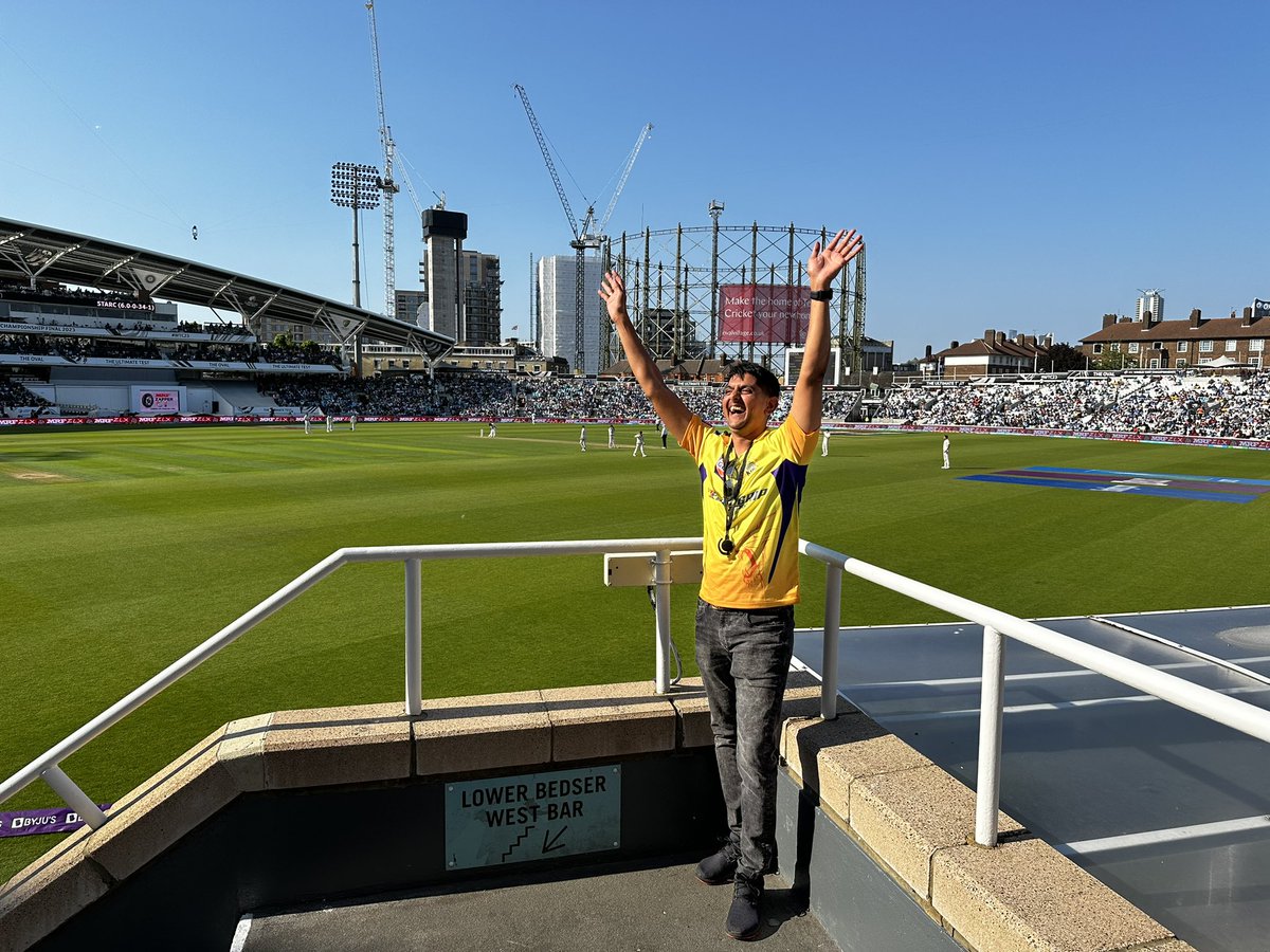KKPathangi's tweet photo. The CSK lads almost pulled us together but still a great fight and definitely well poised for the second innings. All the best India #oval  #WTC2023Final #WTC2023 @imjadeja @CSKFansOfficial @CskIPLTeam https://t.co/Vy5Z7wCYUN