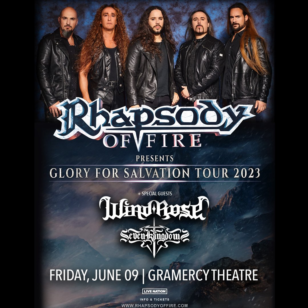 . @_rhapsodyoffire 🤘🏼❤️‍🔥 
#GloryForSalvationTour2023

TONIGHT! 
Fri Jun 9, 2023 • 7:00 PM
Gramercy Theatre - New York, NY
@GramercyTheatre 

Tickets @ rhapsodyoffire.com