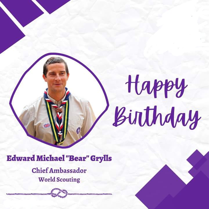 Happy birthday Mr. Bear Grylls. 