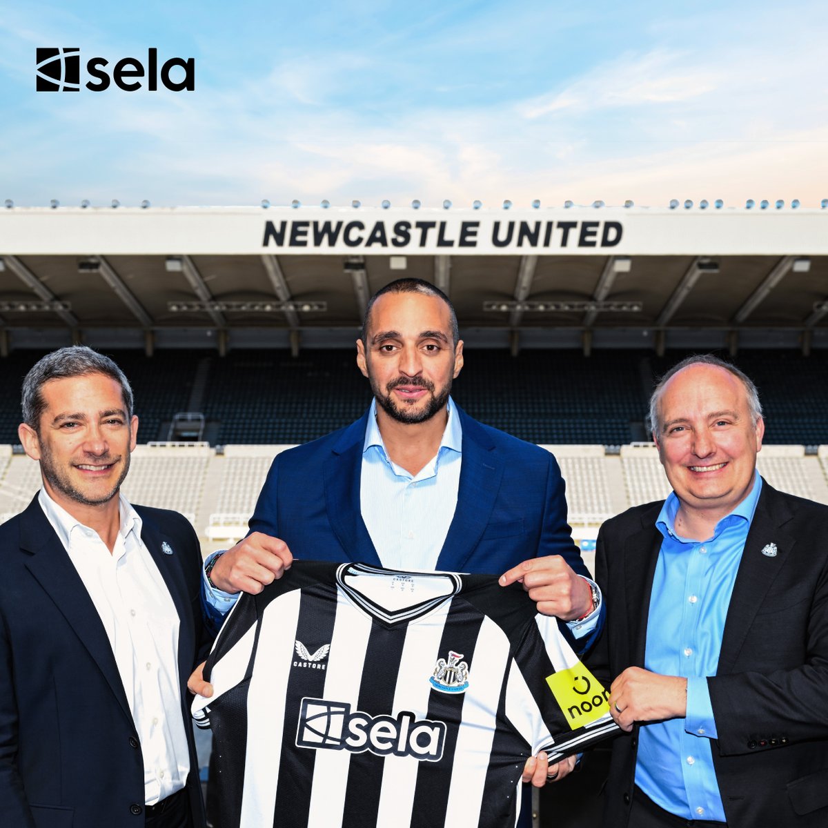 Sela is honoured to become the <a href="/NUFC/">Newcastle United</a> shirt sponsor and we are excited beyond words about what lies ahead. 

تفخر شركة صلة بأن تصبح الراعي الرسمي لنادي نيوكاسل يونايتد، كما نود أن نعبر عن حماسنا اللامحدود لما هو آت. 

قوموا بزيارة الرابط لقراءة تفاصيل إعلان الرعاية 👇 ⚫⚪ ⚽