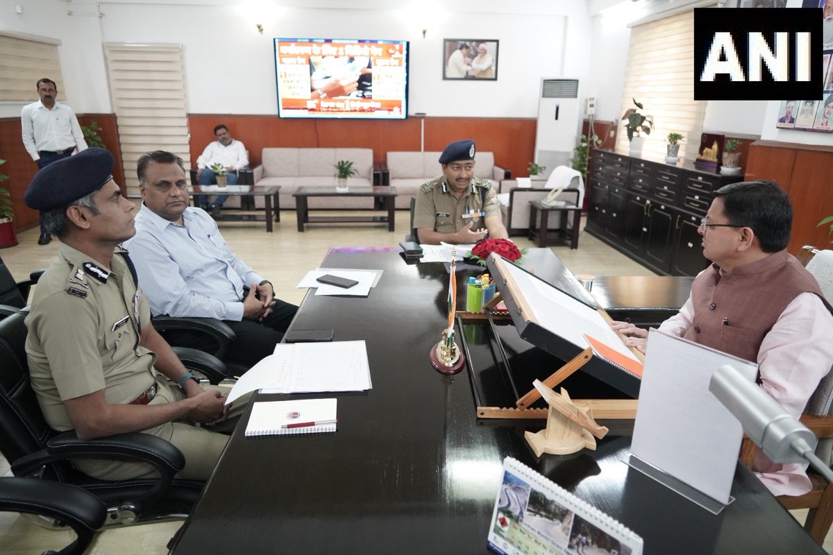 ANI UP/Uttarakhand on Twitter "Uttarakhand CM Pushkar Singh Dhami held a highlevel meeting at