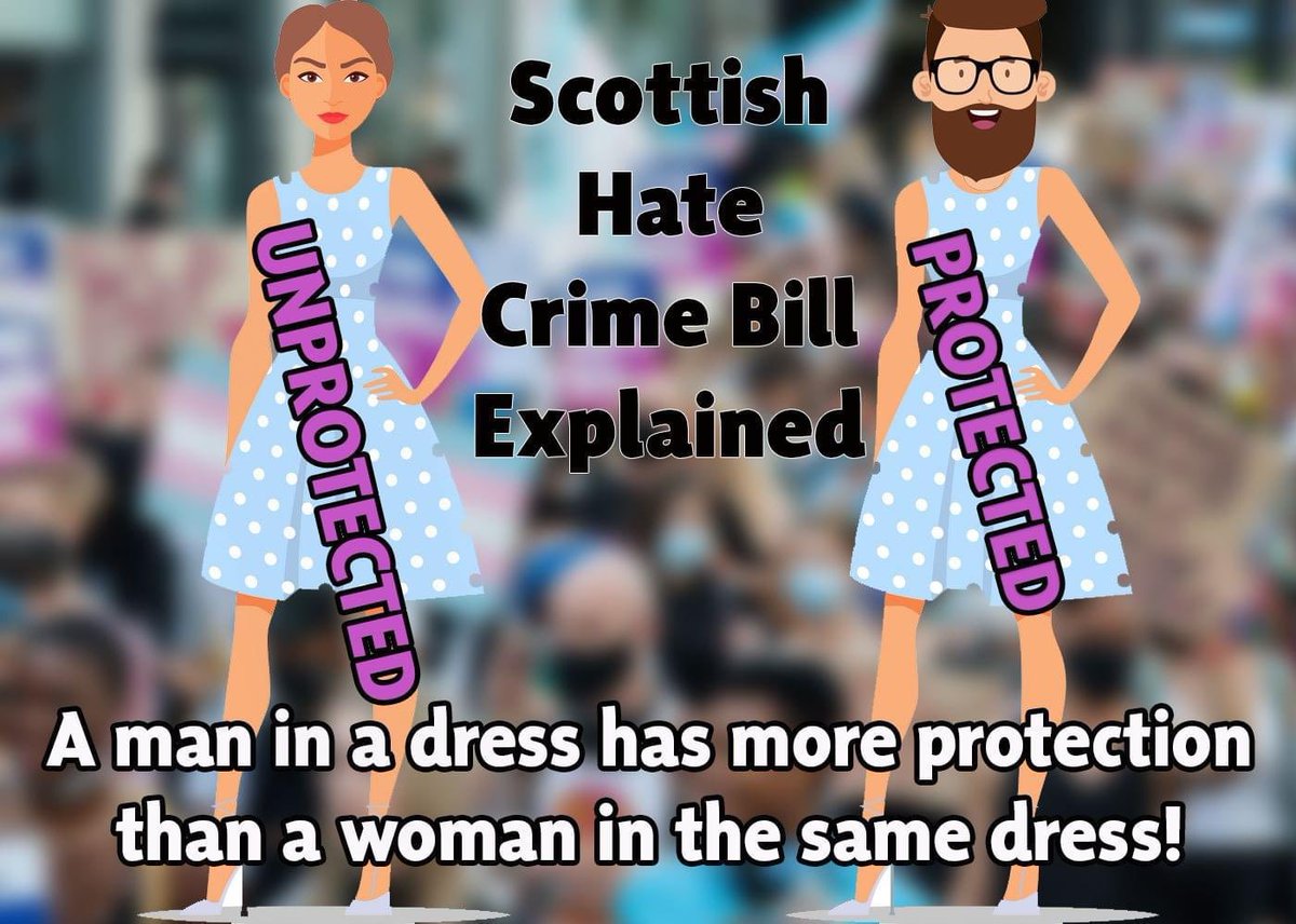 @crit_gen Sadly this is the mess we’re in now in Scotland, 😱

#WomenWontWheesht 💚🤍💜 and 
#ThisIsMyNo to men in women’s dresses and women’s spaces. 🤬🤬🤬