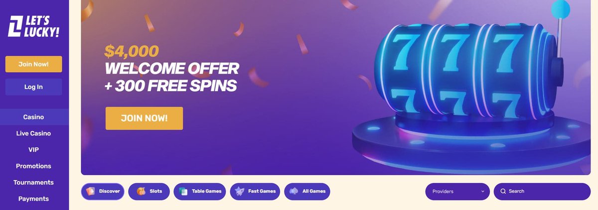 Lets Lucky Casino offers all new players a welcome package worth C$4,000 in bonus cash and 300 Free Spins, stretching across your first four deposits on the site. Check out the full review here! playcasinos.ca/lets-lucky-cas…