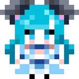 人生初めてドット絵描いてみた。 1616px はむちゃんです～! #ドット絵 #イラスト #メイド 