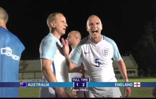 Get in <a href="/Hgateveteransfc/">Harrogate Veterans</a> Representing England seniors at the Senior World Cup. Bring on the final #seniorsworldcup