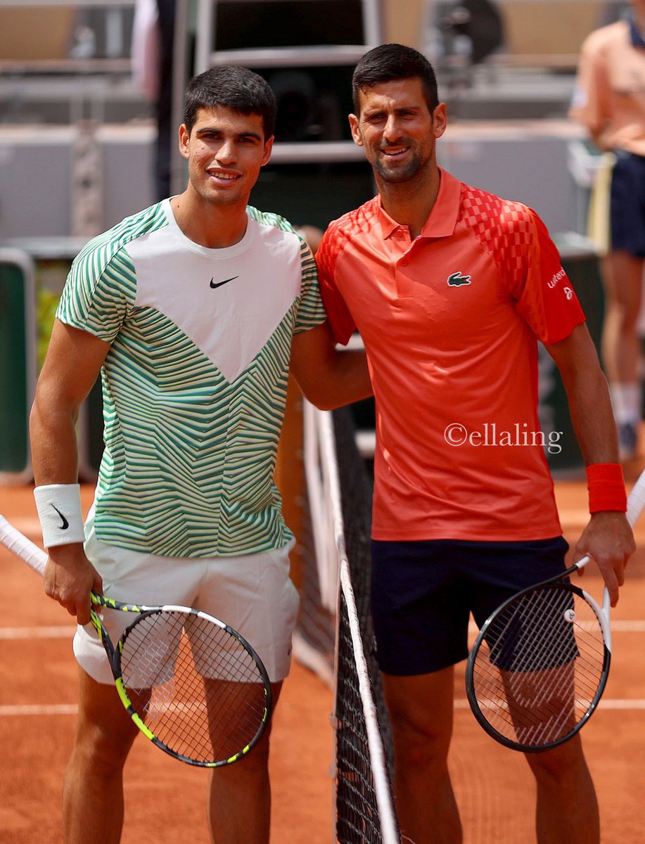 Ready? 🎾 @DjokerNole @carlosalcaraz @rolandgarros #semifinal #tennisphotography #sportsphotography @CanonUKandIE @ShutterstockNow