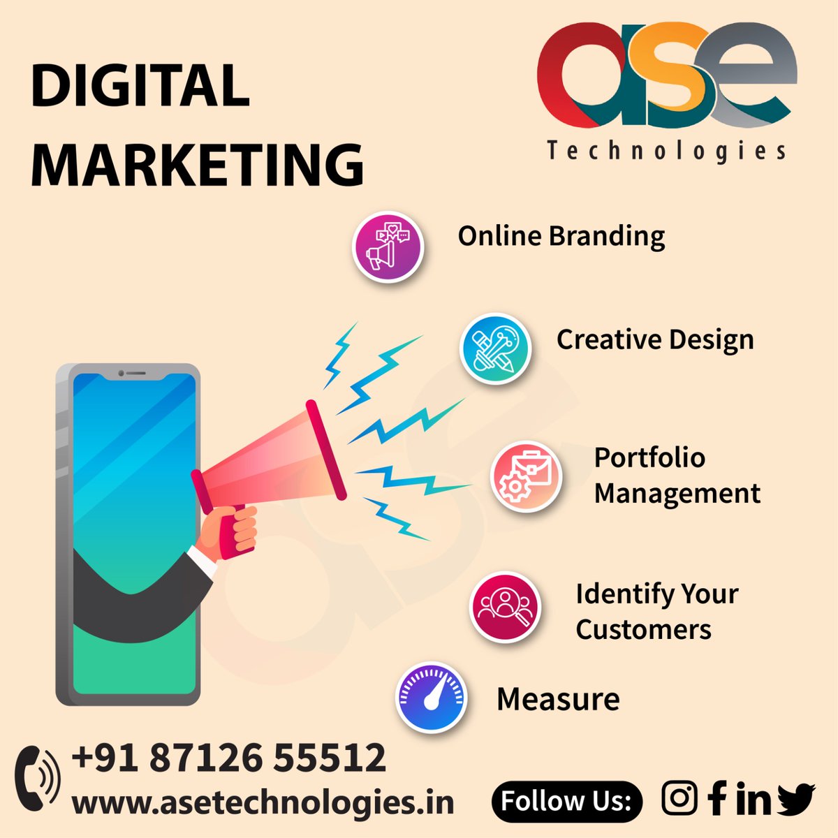 AseTechnologies's tweet photo. Get themost from your #digitalmarketing efforts by using #creativedesign and #portfoliomanagement to identify andmeasure your #customers. Increase your business’svisibility andsuccesswith the #rightstrategy.
CALL US:+918712655512
VISIT US: https://t.co/cUkZzRRPii
#asetechnologies https://t.co/WfCKaDfda6