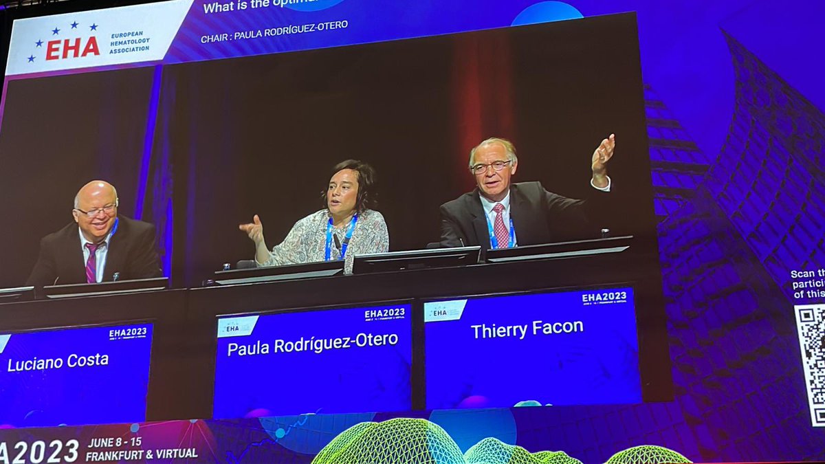 Thanks to everyone who has joined us in the Thematic debate: fixed duration vs continuos therapy in MM… #EHA2023 @End_myeloma #ThierryFacon @EHA_Hematology