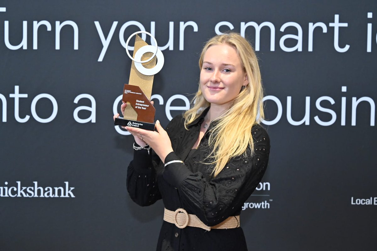 Emma Coffey from FinalBend has been announced as Enterprise Ireland’s 2023 Student Entrepreneur of the Year!

#StudentEntrepreneurAwards