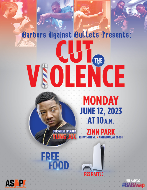 vubgscc's tweet photo. Barbers Against Bullets
Monday June 12th, 2023
Zinn Park
101 W 14th St.
Anniston, AL 36201
#BABAsap https://t.co/J5SRCDWFBA