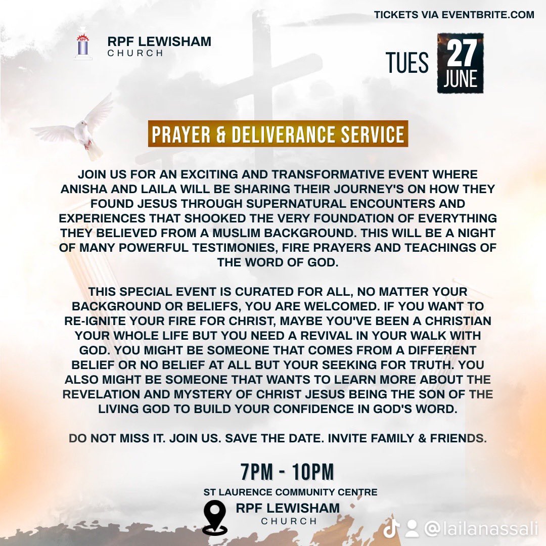 lailanassali_'s tweet photo. Have you got your tickets to ‘WHY JESUS’ yet? We are having a huge event, God’s glory is coming down on that day! Save the date 📍

Link to tickets - 
https://t.co/AfpKgDBQTz https://t.co/nwod3S4NKe