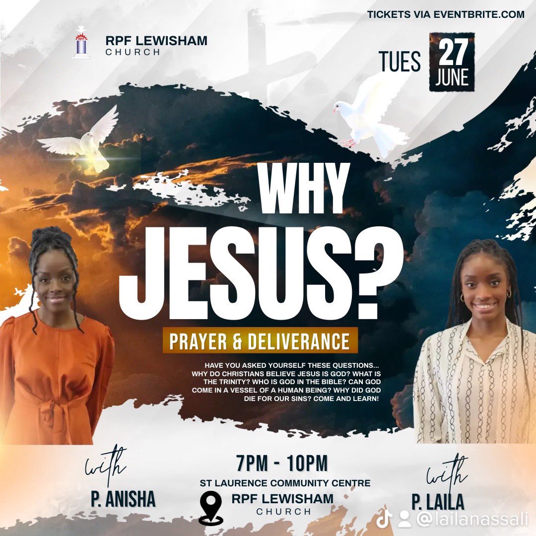 lailanassali_'s tweet photo. Have you got your tickets to ‘WHY JESUS’ yet? We are having a huge event, God’s glory is coming down on that day! Save the date 📍

Link to tickets - 
https://t.co/AfpKgDBQTz https://t.co/nwod3S4NKe
