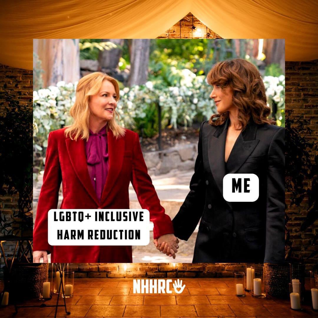 harmreductionNH's tweet image. Name a more iconic duo 😎 🌈