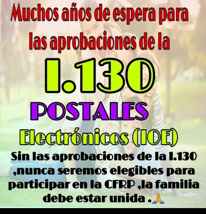 ArletBravo11357's tweet photo. No más sufrimiento, necesitamos acortar esos tiempos de procesamientos ,muchísimos años.🙏🙏🙏
#i.130sinaprobar
#Casospostales
#Casoselectronicos
#CFRP
@USCIS 
@USCISCalifornia
@USCIS_es https://t.co/Gkhadi78LT