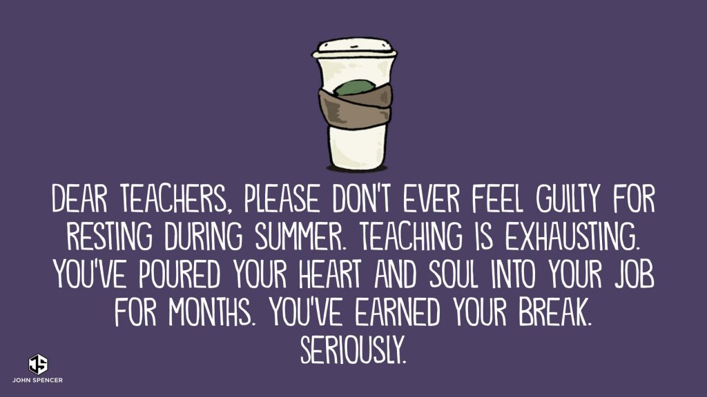 Rest and recharge! You've earned it!

#ConnectGrowServe
#WeLoveTeachers
#HappySummer