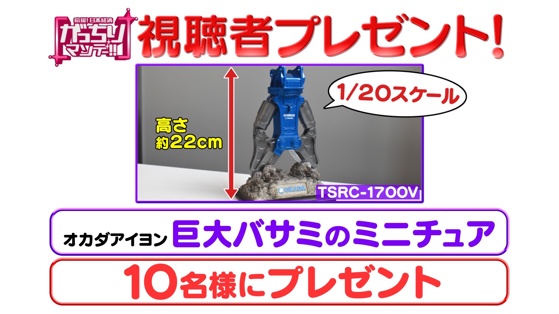 オカダアイヨン TSRC-1700V 1/20ミニチュア 突っ込ま