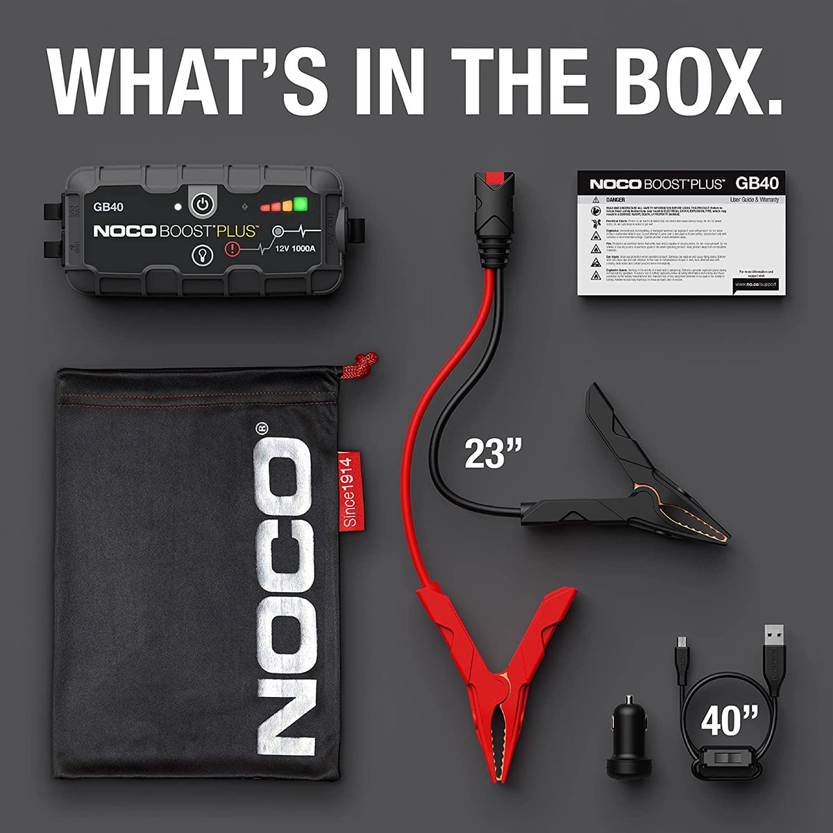 NOCO BOOST PLUS GB40 1000 AMP 12-VOLT ULTRASAFE LITHIUM JUMP STARTER BOX, CAR BATTERY BOOSTER PACK, PORTABLE POWER BANK CHARGER
Buy Now: rb.gy/9bncg
#carjumpstarter #jumpstarter #diesel #automaximizer #premium #automotivetools #automotive #caraccessories