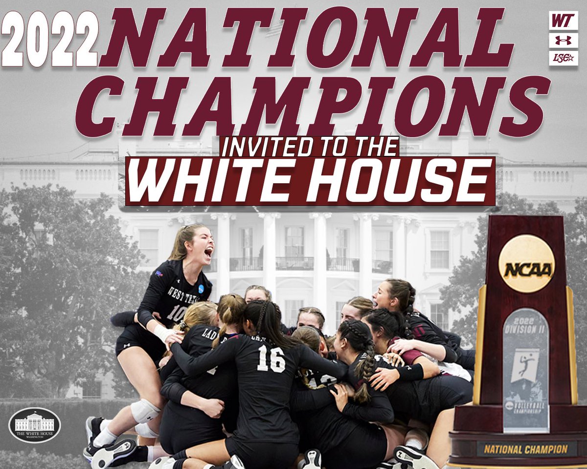 𝐇𝐈𝐒𝐓𝐎𝐑𝐘 𝐌𝐀𝐃𝐄! The Lady Buffs have accepted their invitation to the White House to celebrate 𝑪𝒐𝒍𝒍𝒆𝒈𝒆 𝑨𝒕𝒉𝒍𝒆𝒕𝒆 𝑫𝒂𝒚 and be recognized as the NCAA DII Volleyball 2022 National Champions! 

#BuffNation #Allin #Give #BigTrust #WhiteHouse